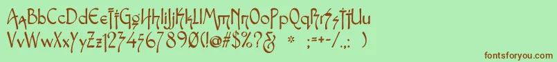 Snotmaster Font – Brown Fonts on Green Background