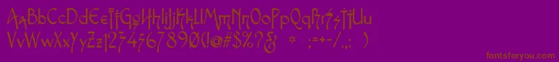 Snotmaster Font – Brown Fonts on Purple Background