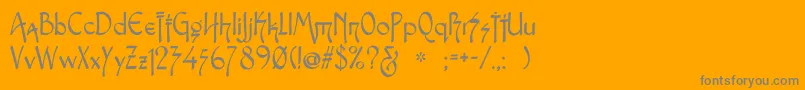 Snotmaster Font – Gray Fonts on Orange Background