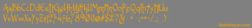 Snotmaster Font – Orange Fonts on Gray Background