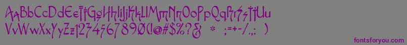 Snotmaster Font – Purple Fonts on Gray Background