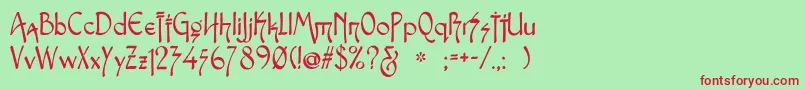 Шрифт Snotmaster – красные шрифты на зелёном фоне