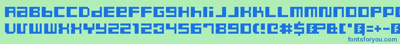 DustyPro Font – Blue Fonts on Green Background