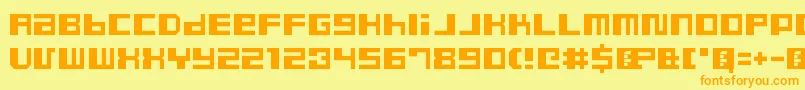 DustyPro Font – Orange Fonts on Yellow Background