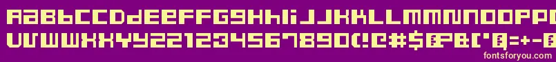 DustyPro Font – Yellow Fonts on Purple Background