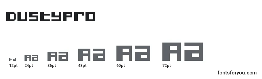 DustyPro Font Sizes