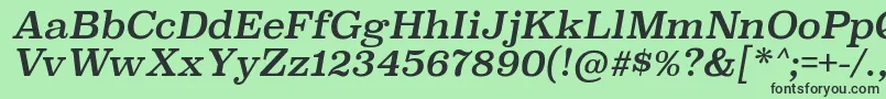 SuperclarendonrgItalic Font – Black Fonts on Green Background