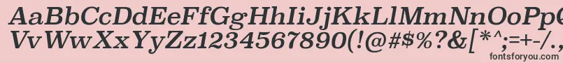 SuperclarendonrgItalic Font – Black Fonts on Pink Background