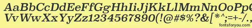 SuperclarendonrgItalic Font – Black Fonts on Yellow Background