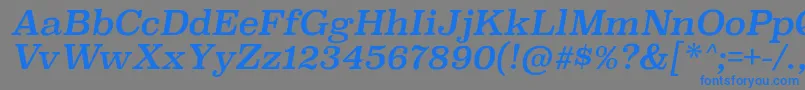 SuperclarendonrgItalic Font – Blue Fonts on Gray Background