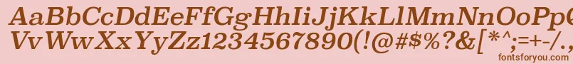 SuperclarendonrgItalic Font – Brown Fonts on Pink Background