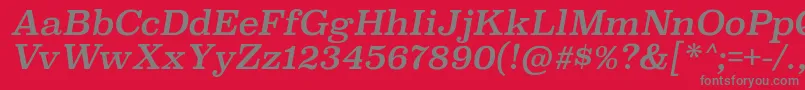 SuperclarendonrgItalic Font – Gray Fonts on Red Background