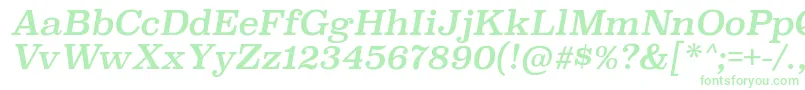 SuperclarendonrgItalic Font – Green Fonts on White Background