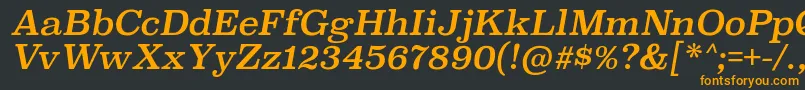 SuperclarendonrgItalic Font – Orange Fonts on Black Background