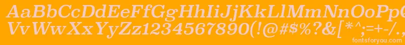 SuperclarendonrgItalic Font – Pink Fonts on Orange Background
