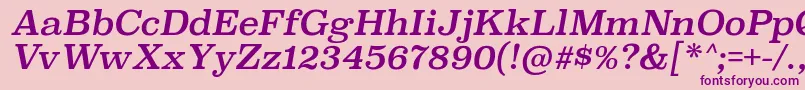 SuperclarendonrgItalic Font – Purple Fonts on Pink Background