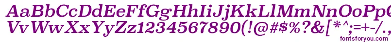 SuperclarendonrgItalic-fontti – violetit fontit valkoisella taustalla