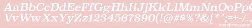 SuperclarendonrgItalic Font – White Fonts on Pink Background