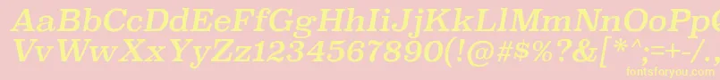 SuperclarendonrgItalic Font – Yellow Fonts on Pink Background