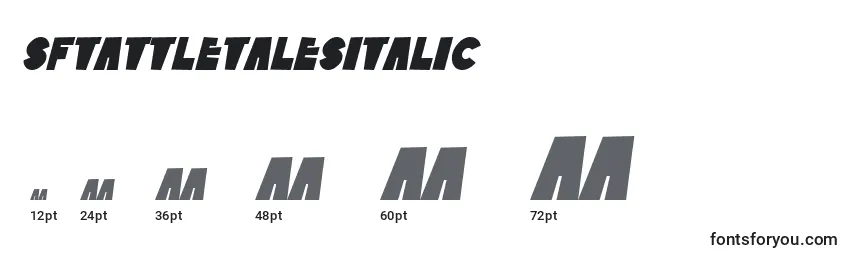 SfTattleTalesItalic Font Sizes