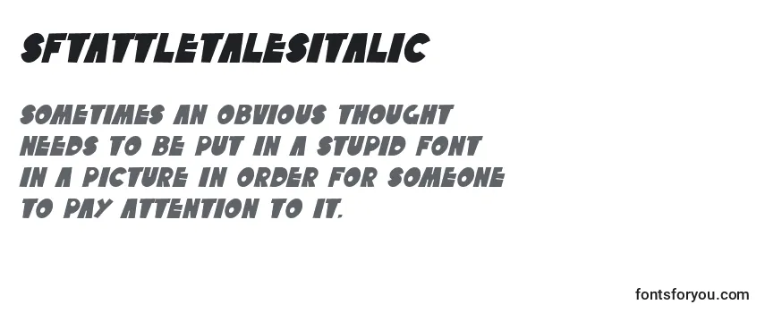 Обзор шрифта SfTattleTalesItalic