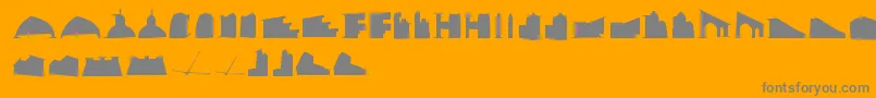 Mancitecture Font – Gray Fonts on Orange Background