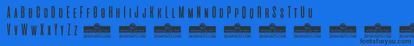 AliensAndCowsTrial Font – Black Fonts on Blue Background