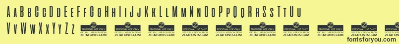 AliensAndCowsTrial Font – Black Fonts on Yellow Background