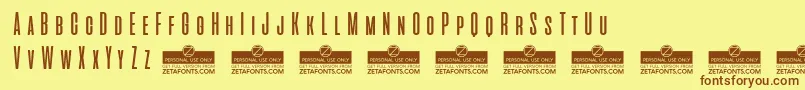 AliensAndCowsTrial Font – Brown Fonts on Yellow Background