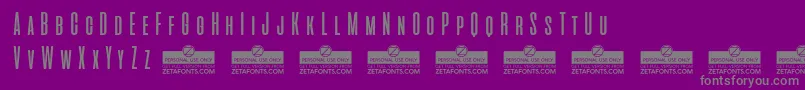 AliensAndCowsTrial Font – Gray Fonts on Purple Background