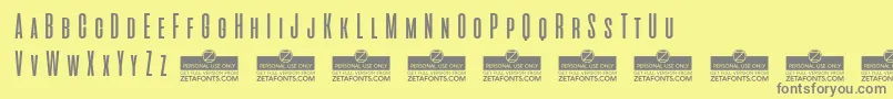 AliensAndCowsTrial Font – Gray Fonts on Yellow Background