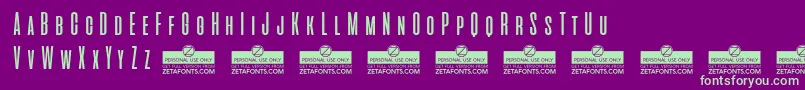 AliensAndCowsTrial Font – Green Fonts on Purple Background
