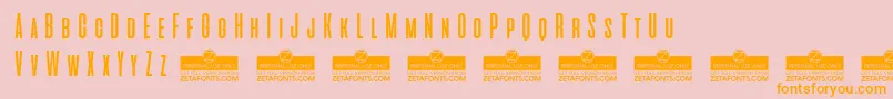 AliensAndCowsTrial Font – Orange Fonts on Pink Background