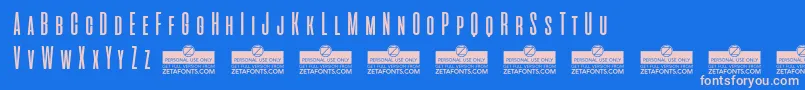 AliensAndCowsTrial Font – Pink Fonts on Blue Background