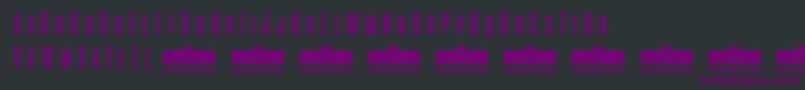 Шрифт AliensAndCowsTrial – фиолетовые шрифты на чёрном фоне