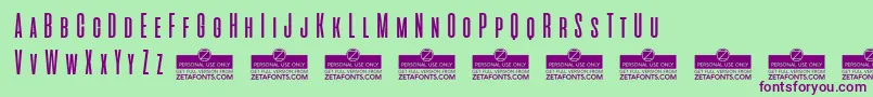 AliensAndCowsTrial Font – Purple Fonts on Green Background
