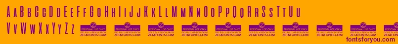 AliensAndCowsTrial Font – Purple Fonts on Orange Background