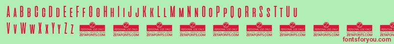 AliensAndCowsTrial Font – Red Fonts on Green Background