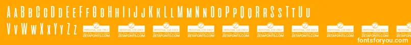 AliensAndCowsTrial Font – White Fonts on Orange Background