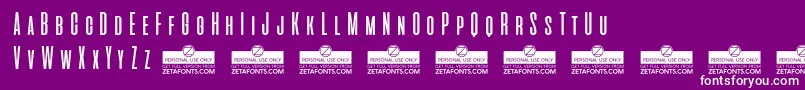AliensAndCowsTrial Font – White Fonts on Purple Background