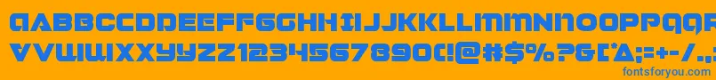 Jeebra Font – Blue Fonts on Orange Background