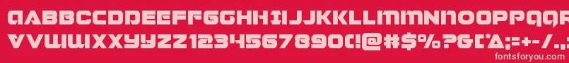 Czcionka Jeebra – różowe czcionki na czerwonym tle