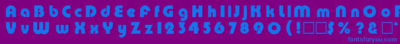 フォントPmp – 紫色の背景に青い文字