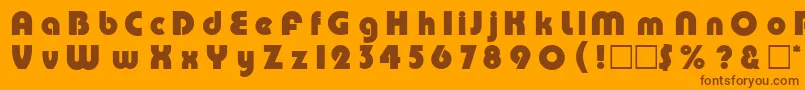 Pmp Font – Brown Fonts on Orange Background