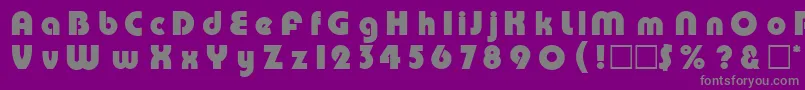 フォントPmp – 紫の背景に灰色の文字