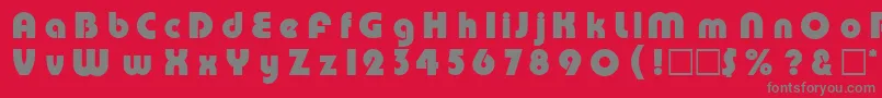 フォントPmp – 赤い背景に灰色の文字