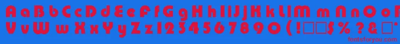 Pmp Font – Red Fonts on Blue Background