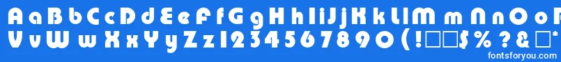 フォントPmp – 青い背景に白い文字