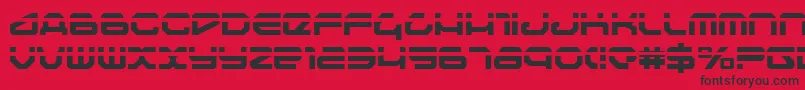 TravelerLaser Font – Black Fonts on Red Background