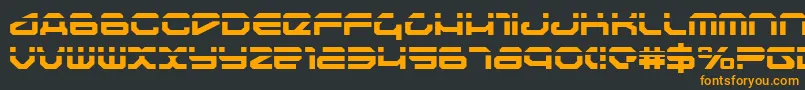 TravelerLaser Font – Orange Fonts on Black Background